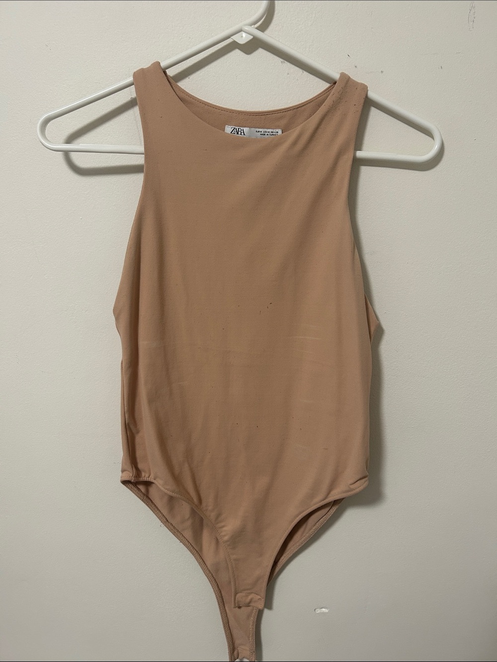 Zara Kids Sleeveless Bodysuit in Nude Beige